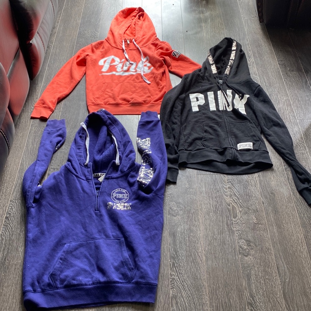 3 for 15 pink zip ups